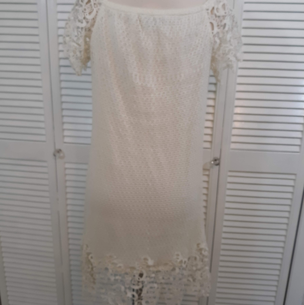 Flying tomato ivory lace shift dress sz small C2 - Picture 8 of 8